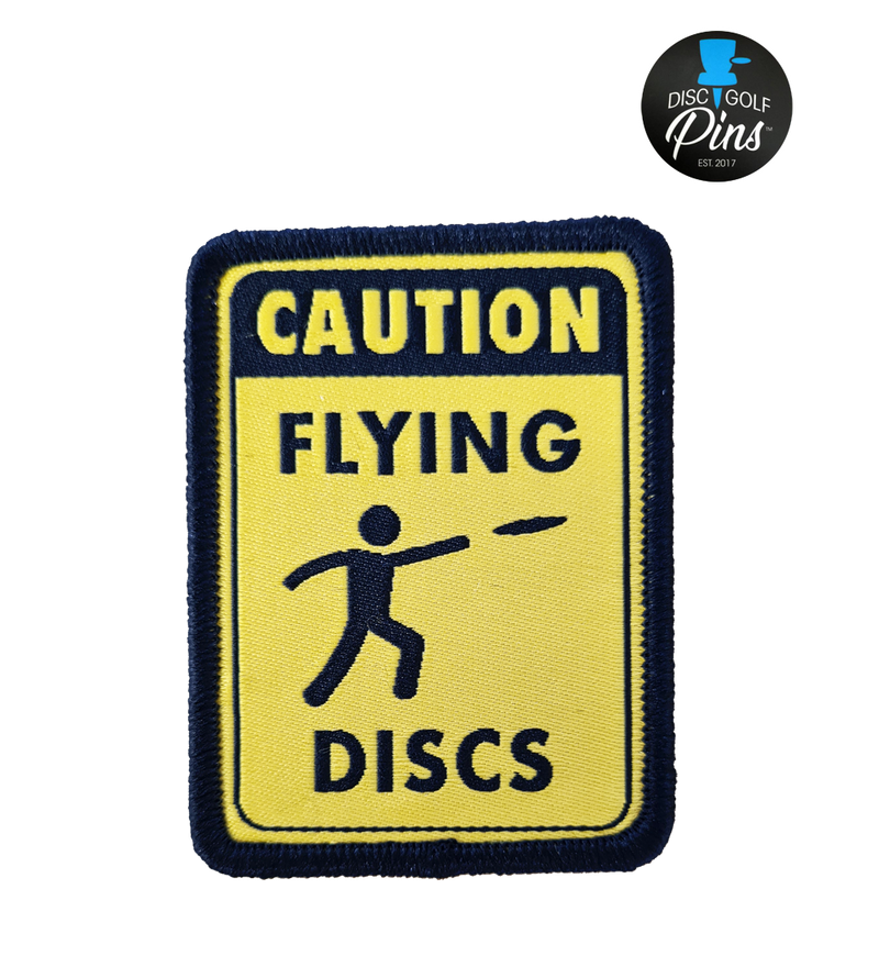 Caution Flying Discs Patches