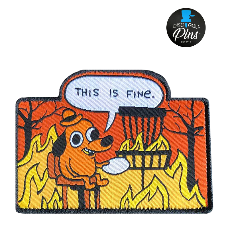 This Is Fine Disc Golf Patch